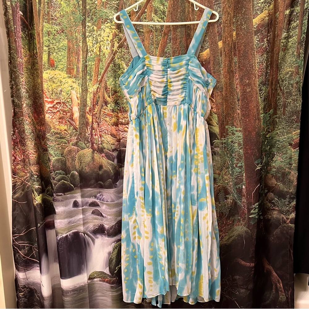W118 By Walter Baker Dress Julissa paint dash dress NWT Y2K large teal green - Picture 8 of 16